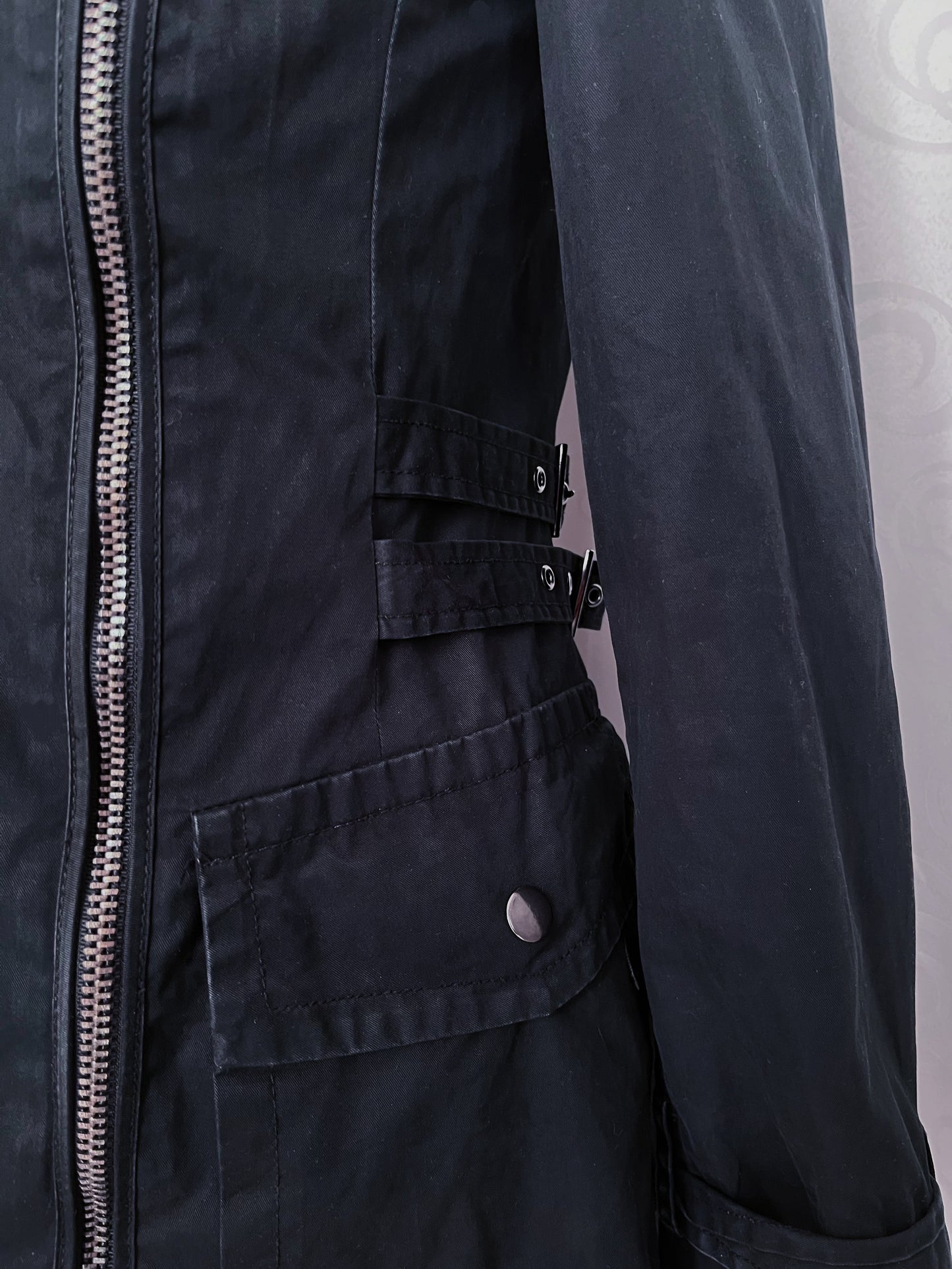 Alt/Gothic zip-up denim jacket 🦇