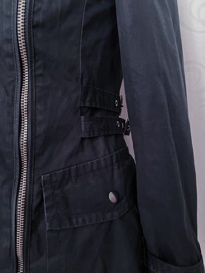 Alt/Gothic zip-up denim jacket 🦇