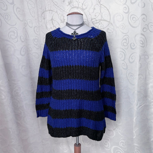 00’s Clockhouse emo knit striped sweater 🎸