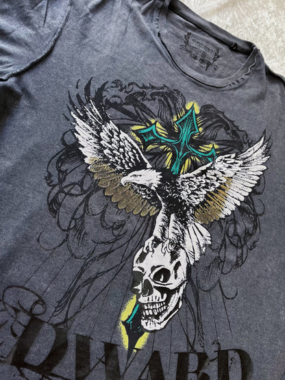 00’s Men’s cotton Alternative cross & skull longsleeve top 💀