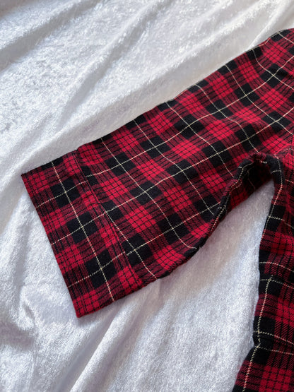 00’s Japanese fashion style cotton plaid dress ❣️