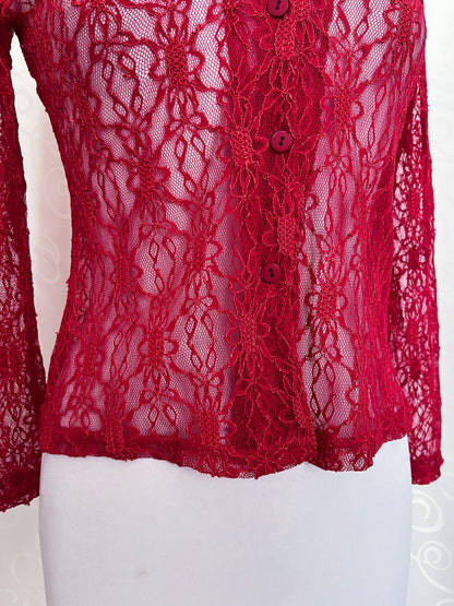 00’s deadstock vampire lacey red shirt 🫀