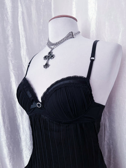 Dark coquette mesh bustier top 🗝️