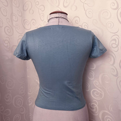 00’s Deadstock spider blue baby tee 🕷️🕸️