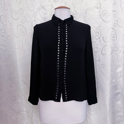 00’s Gothic/Jirai Kei black shirt 🏰🕷️