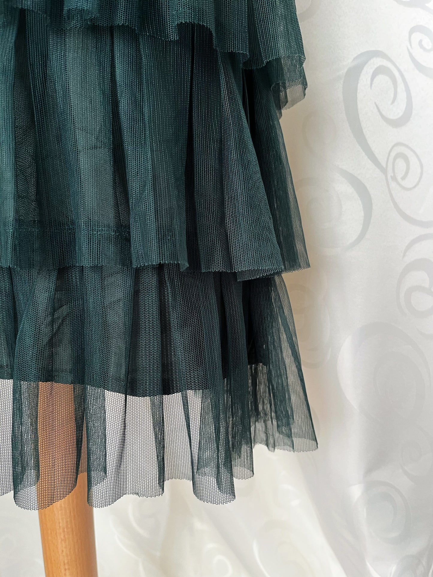 00’s whimsygoth green tulle skirt 🧚🏾