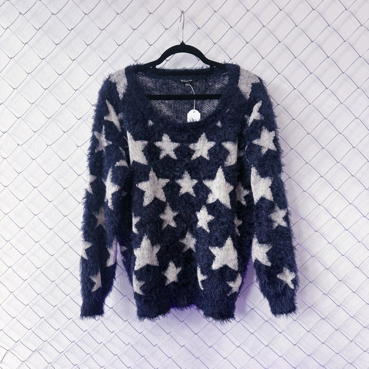 Coraline-style starry blue sweater 🗝 ⚉ 🪡 🐈‍⬛