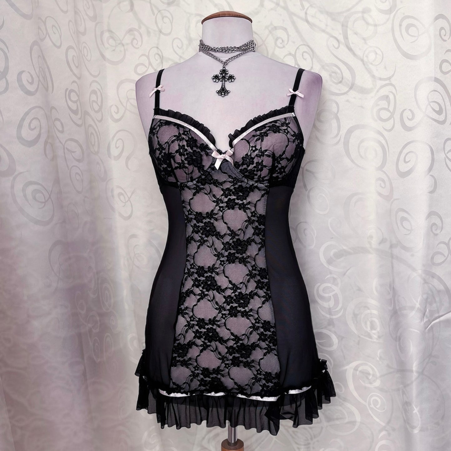 Dark coquette lilac & black nightgown 💜🌀
