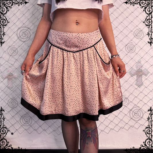 00’s coquette polka rose skirt with pockets 🎀