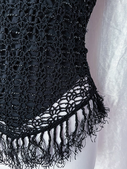 00’s Lipsy beaded knit top 🕸️