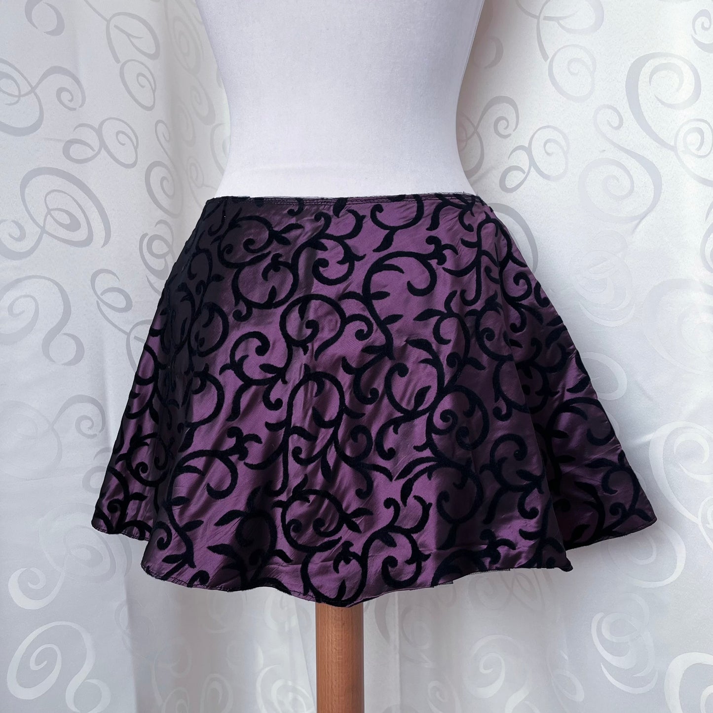 Whimsygoth purple skirt with embossed spiral details 🌀💜