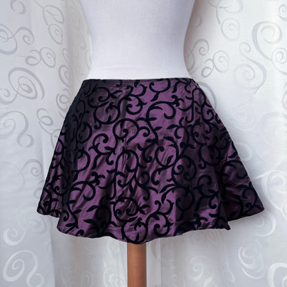 Whimsygoth purple skirt with embossed spiral details 🌀💜