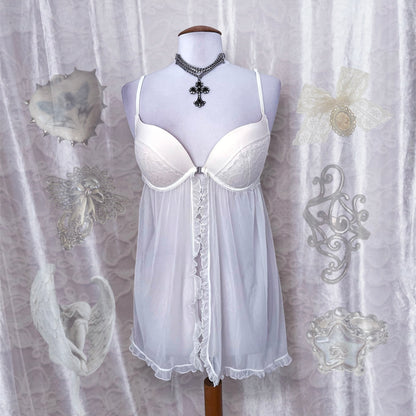 Angelic white bustier/babydoll top 🪽