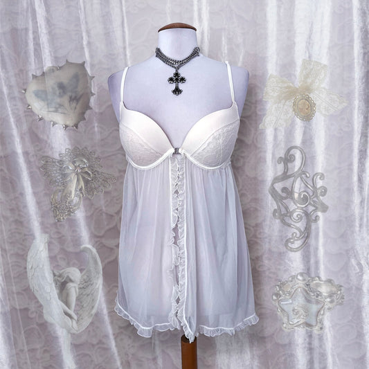 Angelic white bustier/babydoll top 🪽