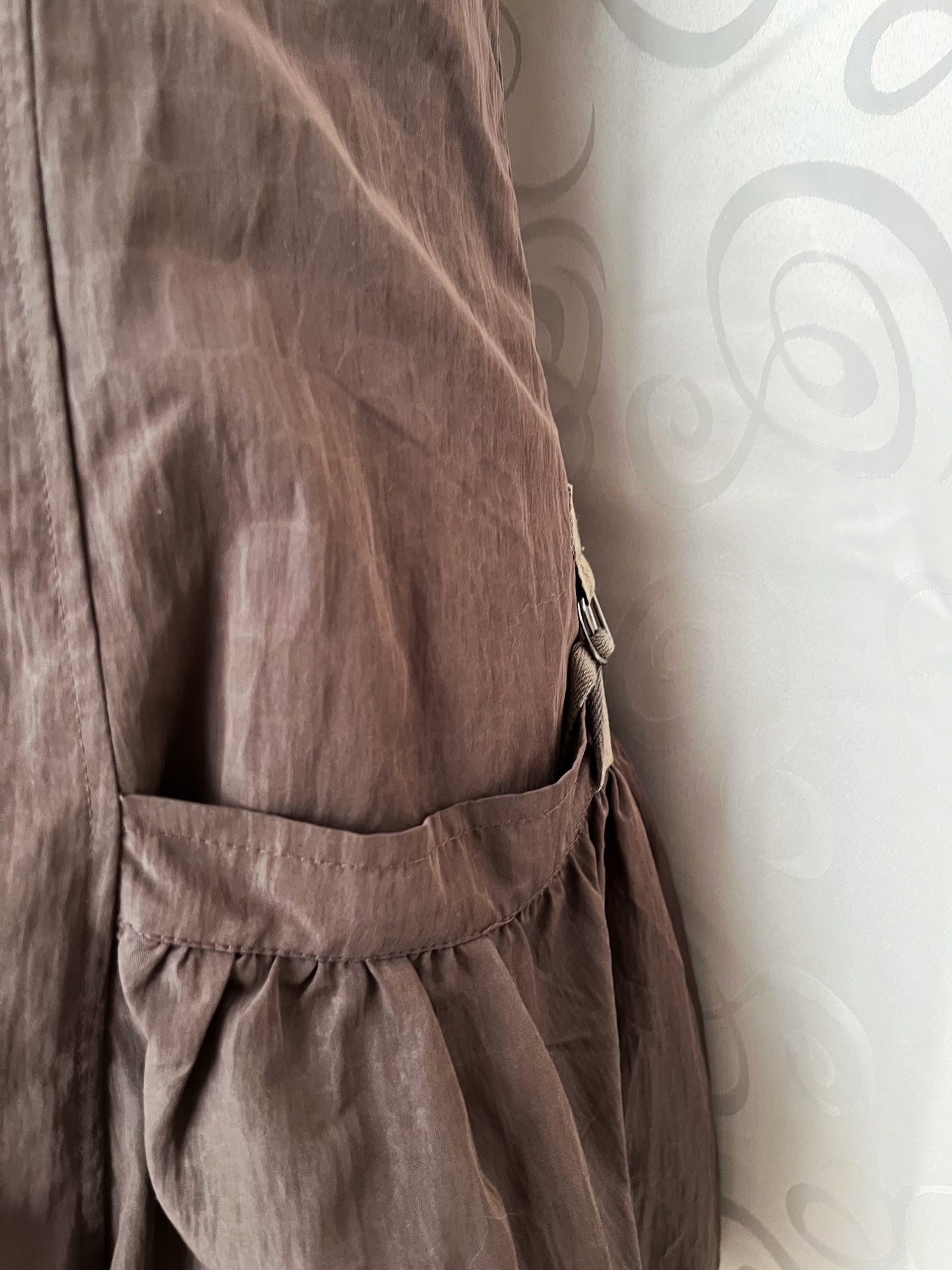 00’s snakeprint zip-up brown dress 🐍