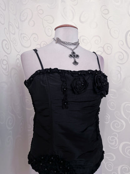 00’s Gothic / Dark Coquette black top 🥀