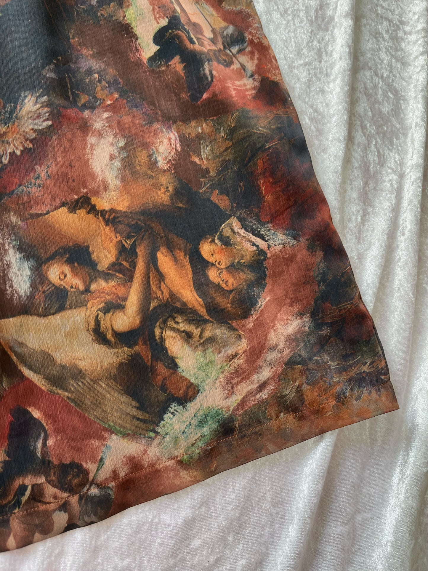 Rare NICOWA Renaissance painting mesh dress