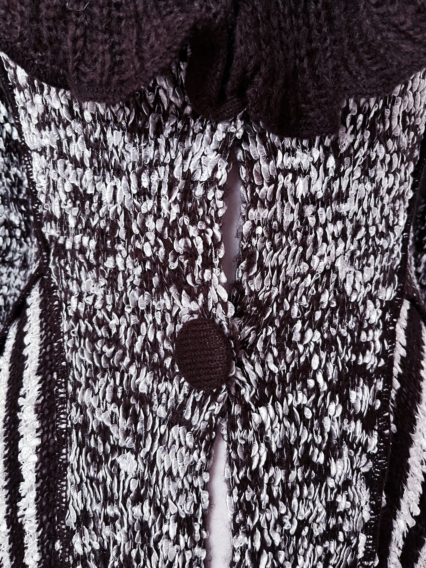 00’s witchy/whimsygoth brown & grey ruffled duster 🐌🧙🏻