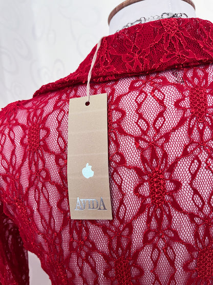 00’s deadstock vampire lacey red shirt 🫀