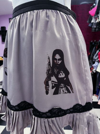 Alice REWORKED lavender dark coquette skirt 🔪