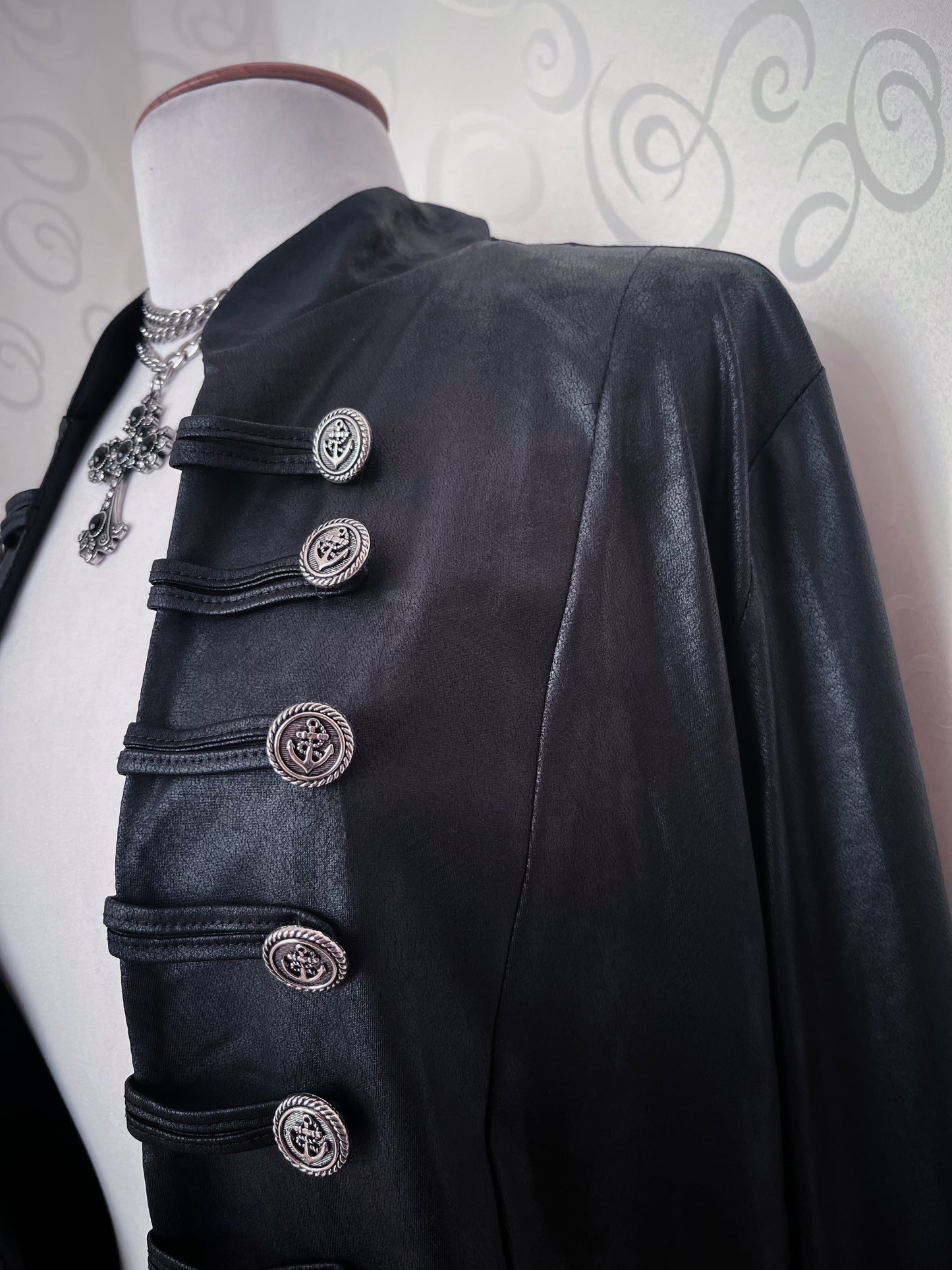 Gothic light military black blazer 🦇