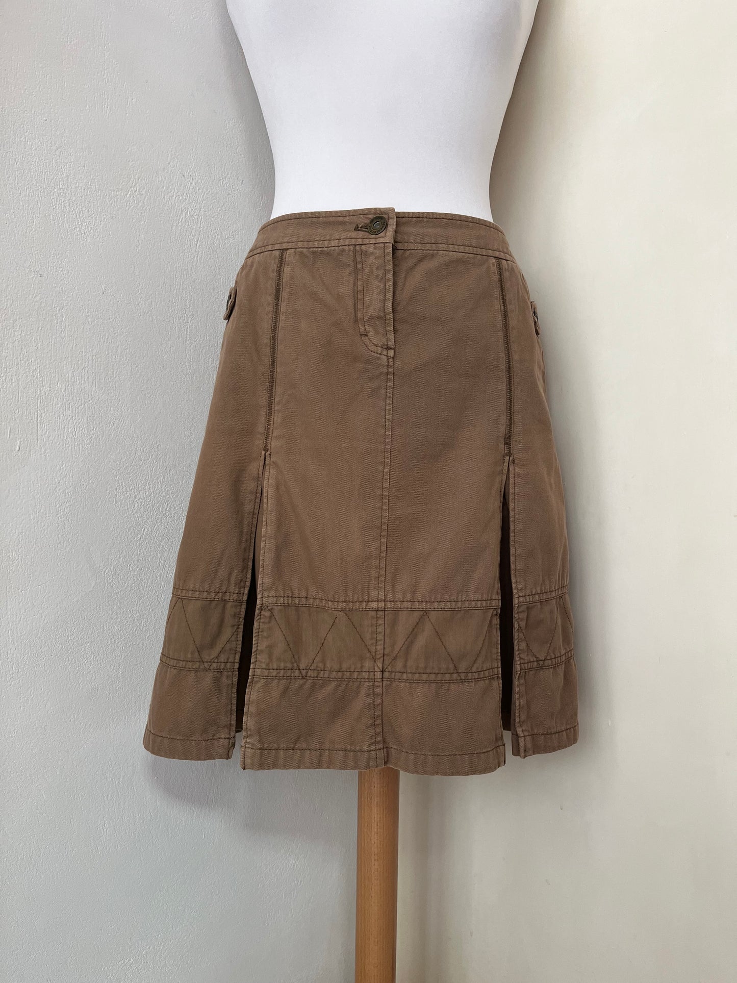 Espirit light brown denim midi skirt ✨