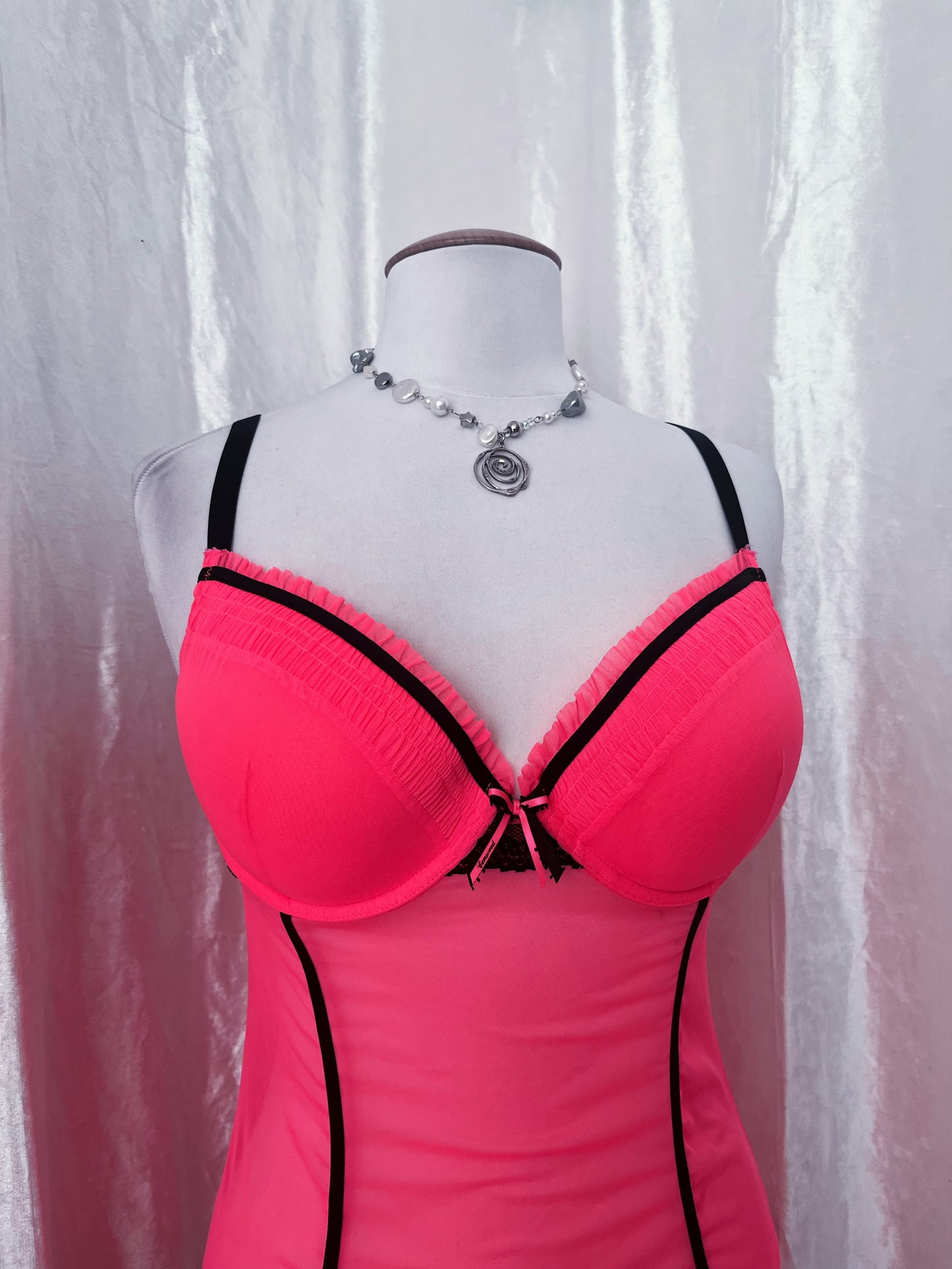 Hot stabilo pink babydoll bustier 💞