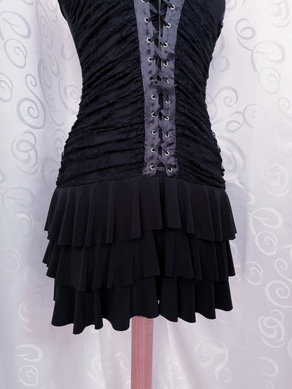 00’s Gothic lace-up lacey dress 🕷️