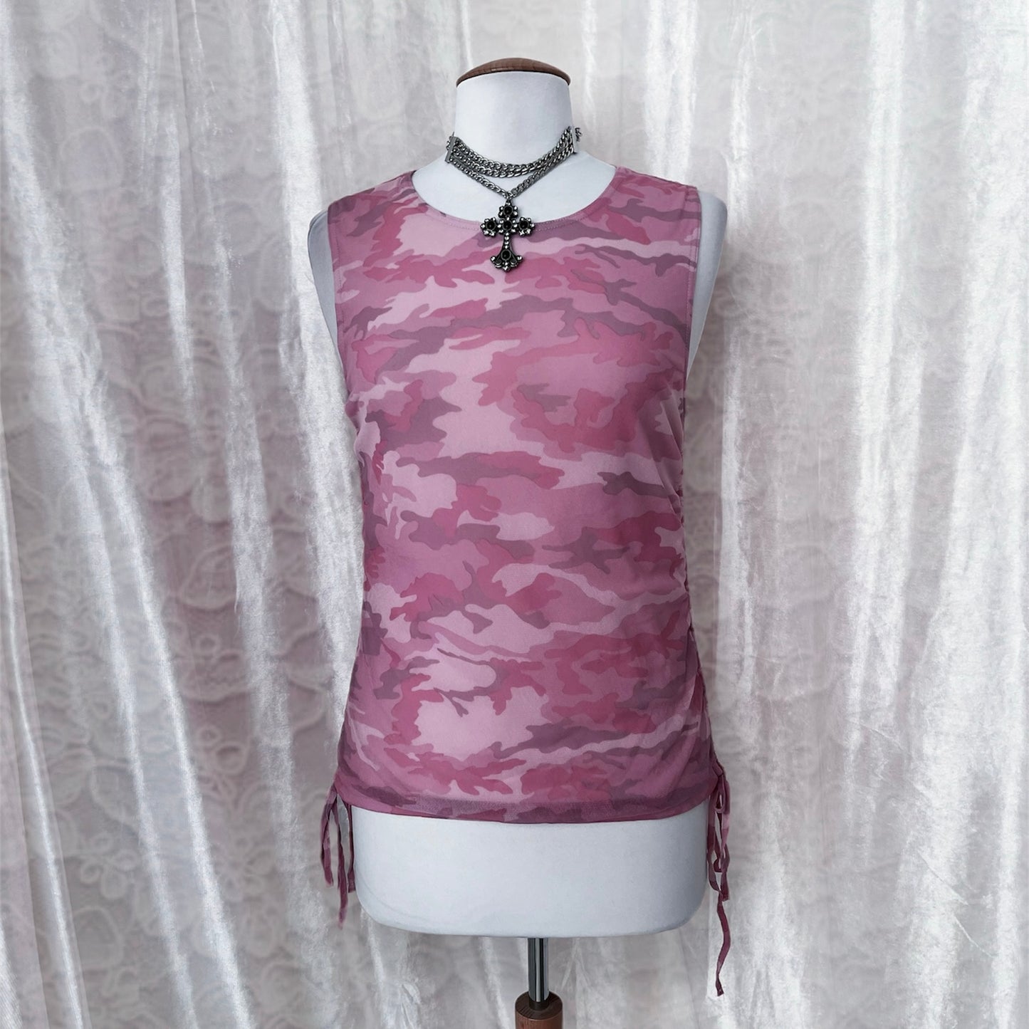 Iconic pink army mesh top 🔫🎀