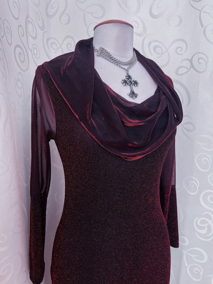 00’s iconic whimsy sheer lurex fitting dress ❤️✨