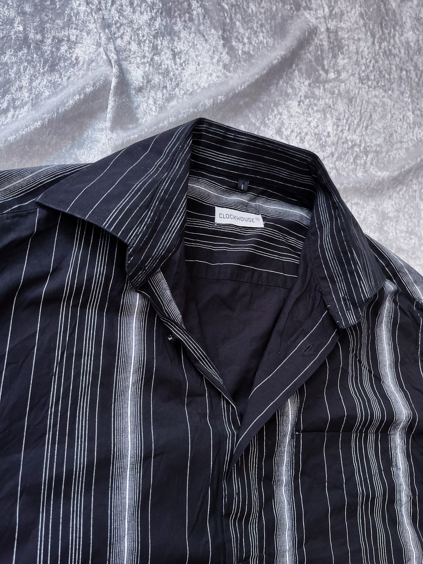 Gothic cotton striped longsleeve shirt 💀