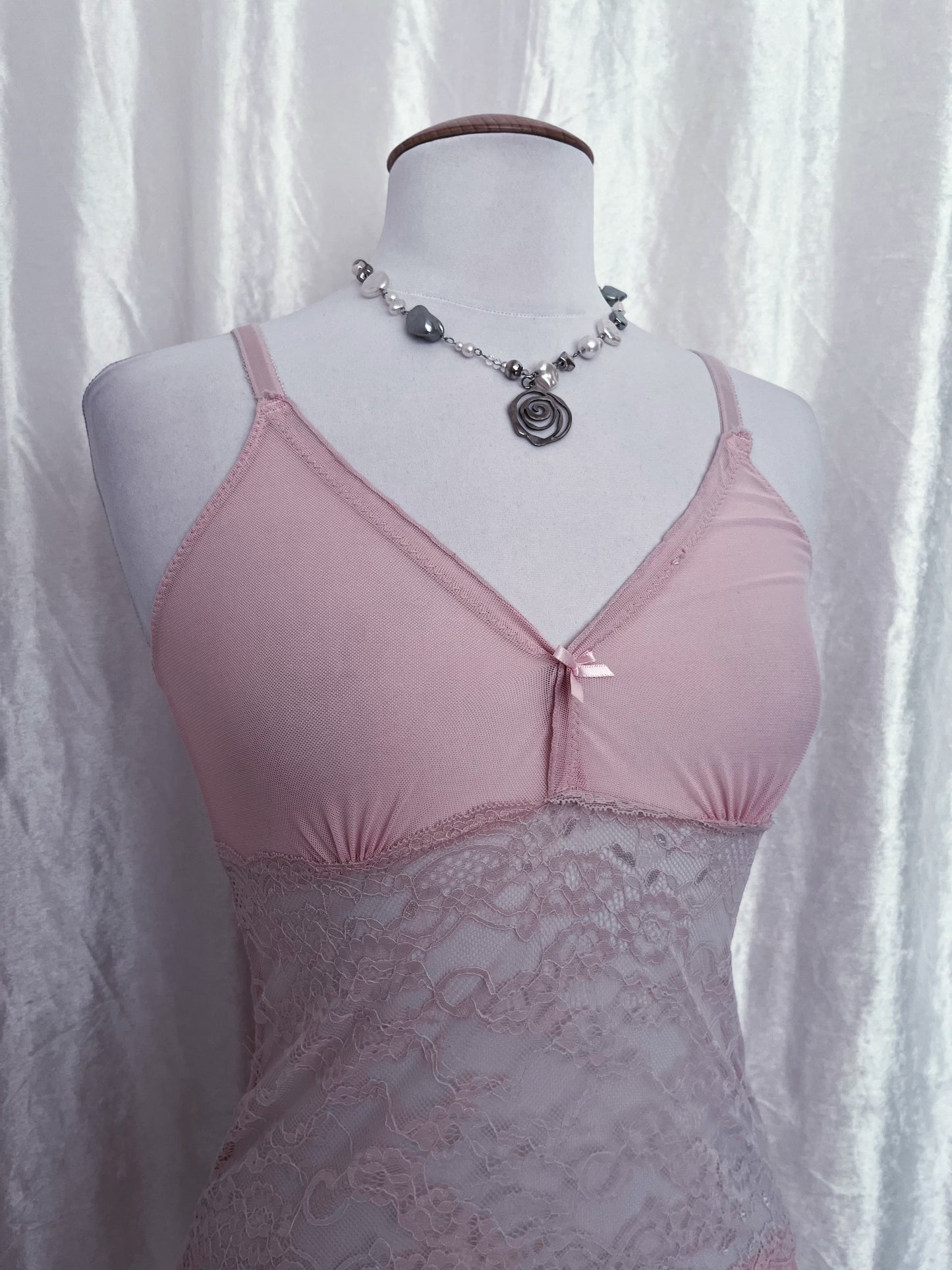 Lace & mesh lingerie coquette top 🎀