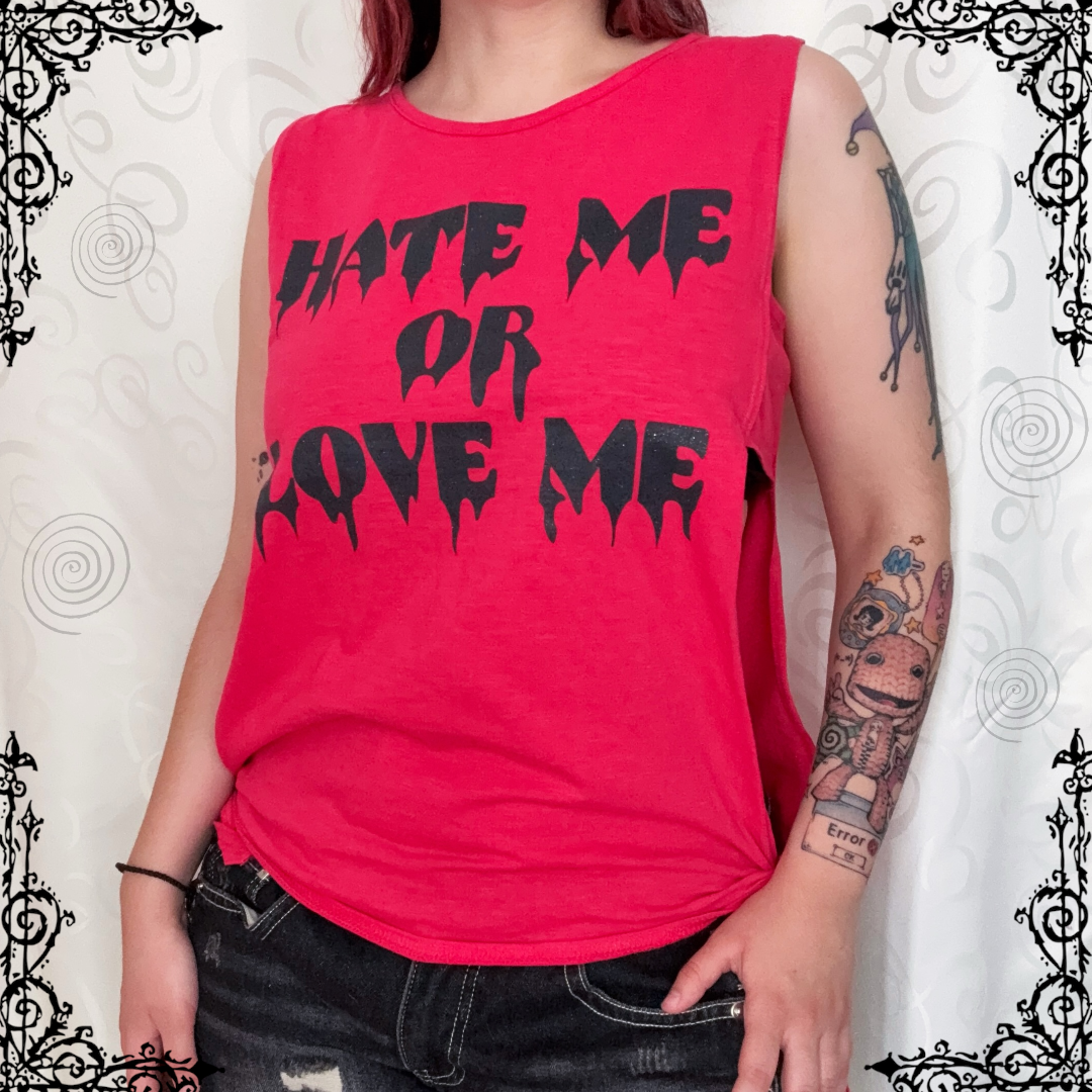 Hate me or Love Me Alt top with cut-out sides 🌀💕