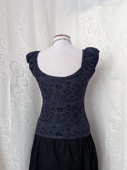 00’s whimsygoth lace-up top 🌀🧚🏻‍♂️