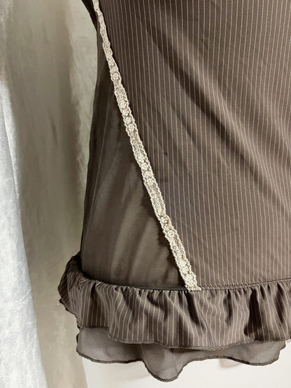 Cutest coquette light brown bustier top ✨