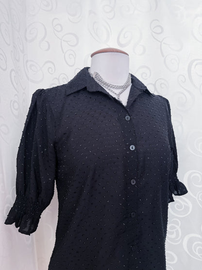 Gothic black sheer shirt 🕷️