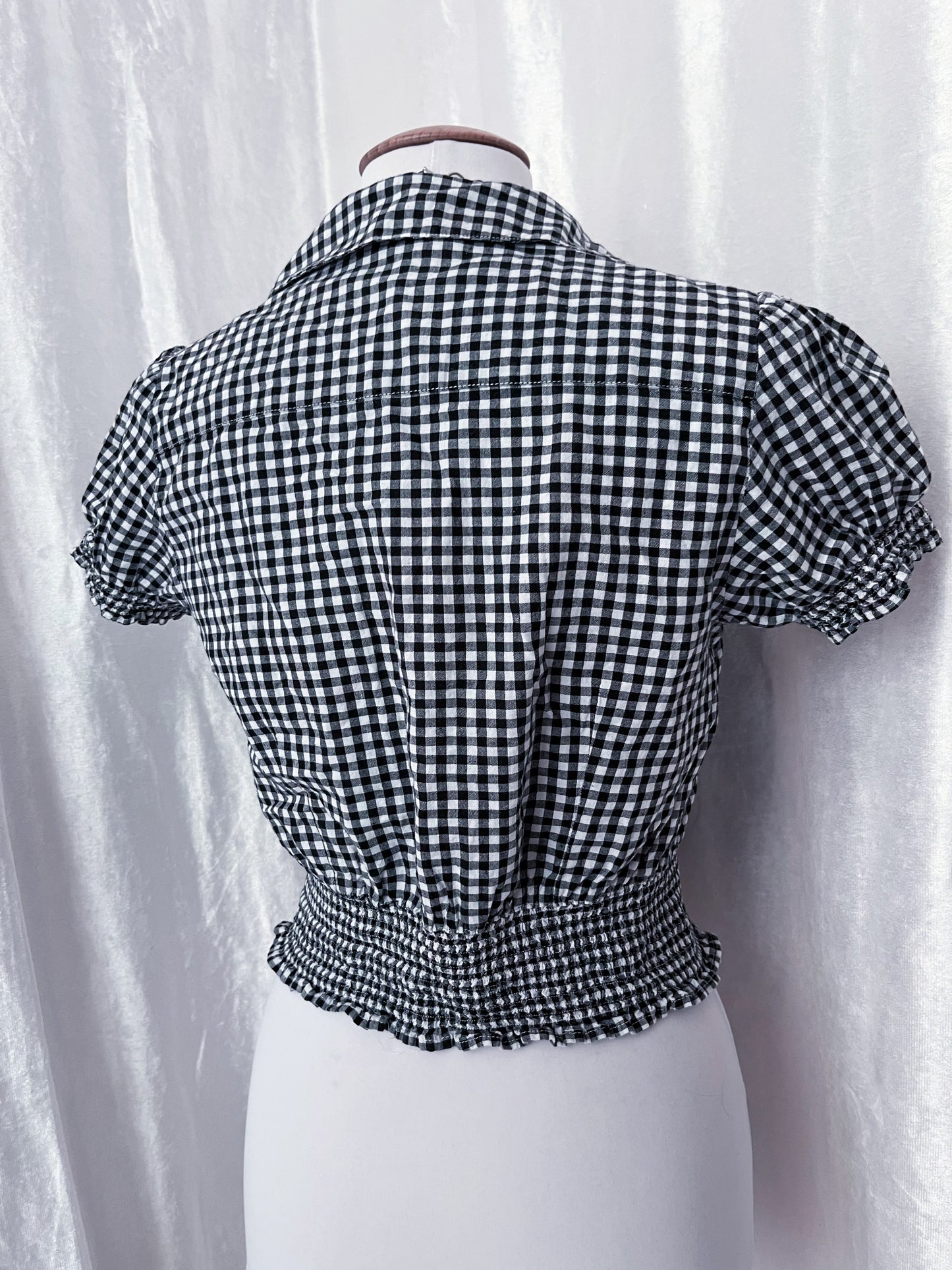 Dark coquette dirndl plaid top 🎀