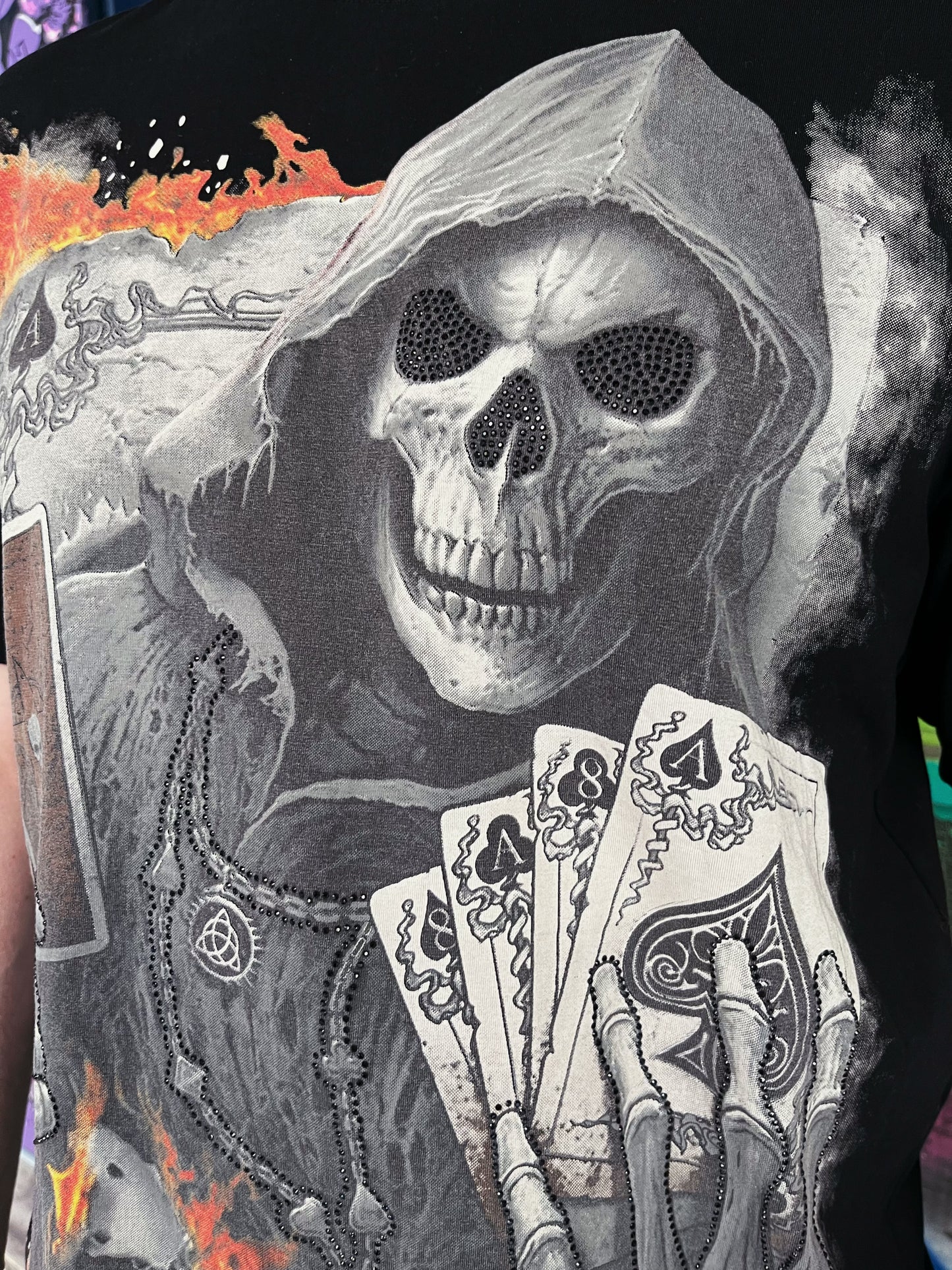 Modern playing cards skull T-shirt 💀♥️♦️