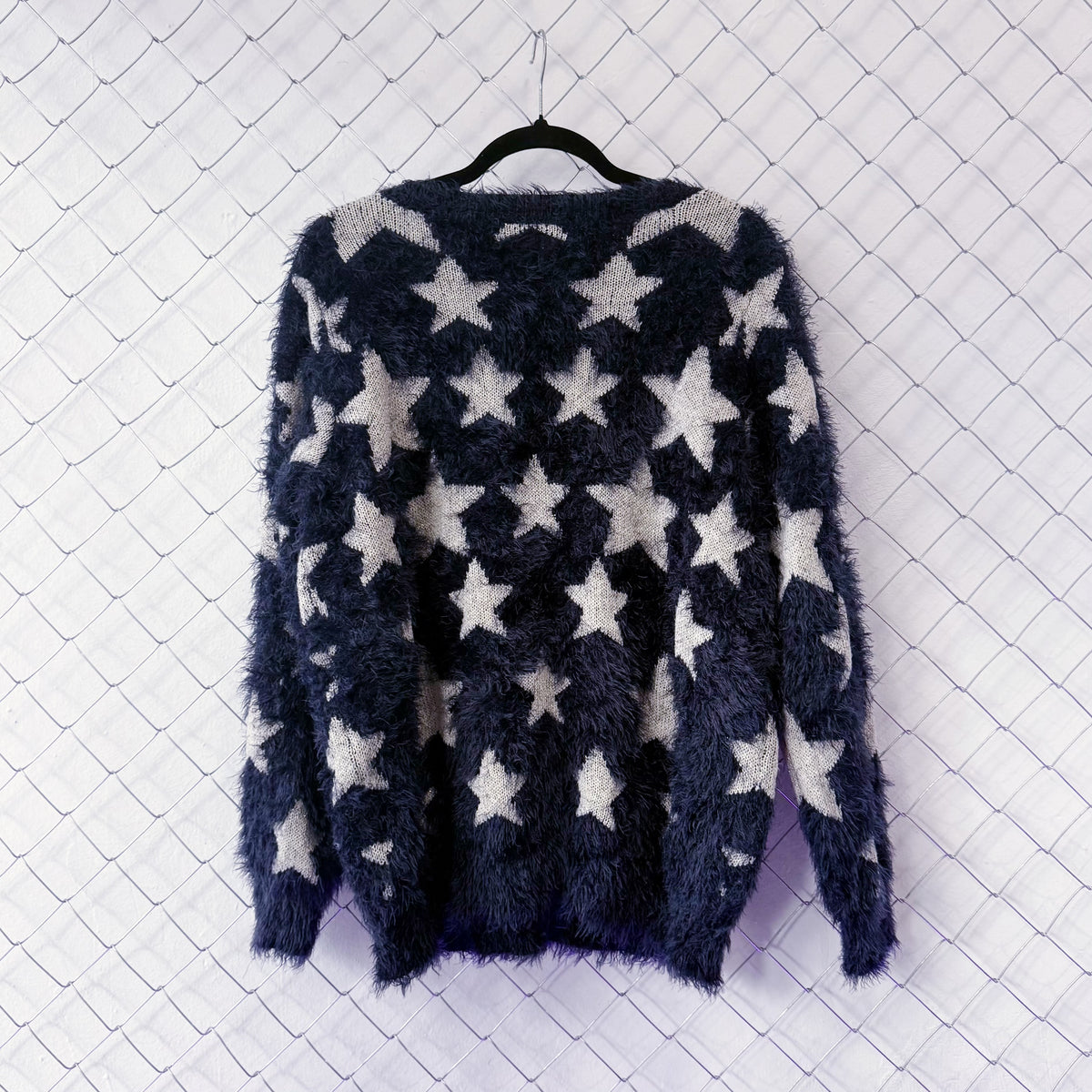 Coraline-style starry blue sweater 🗝 ⚉ 🪡 🐈‍⬛