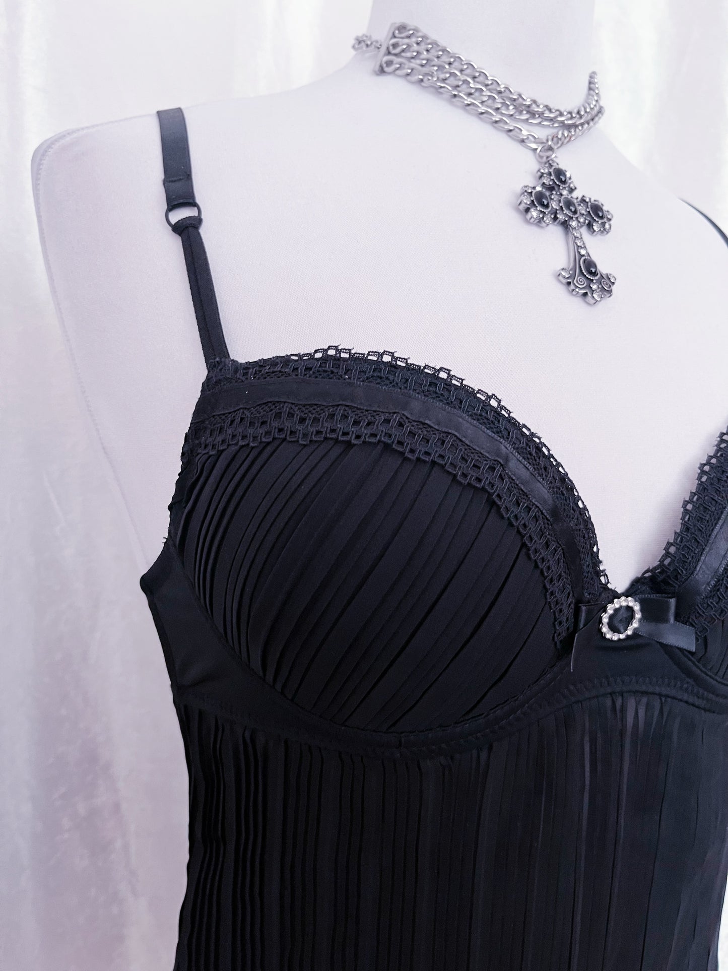 Dark coquette mesh bustier top 🗝️
