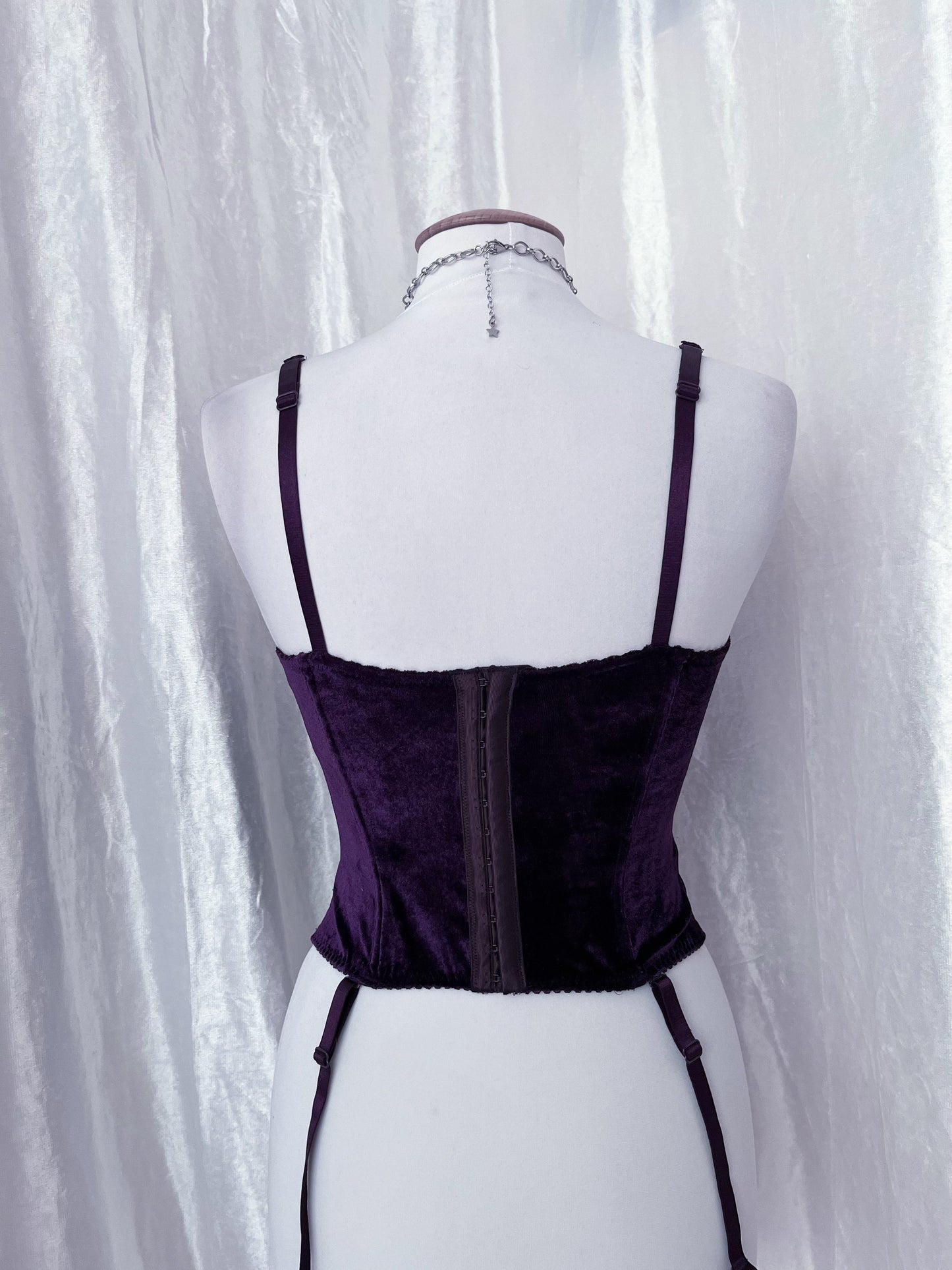 Gothic dark purple velvet corset 💜🧚🏻
