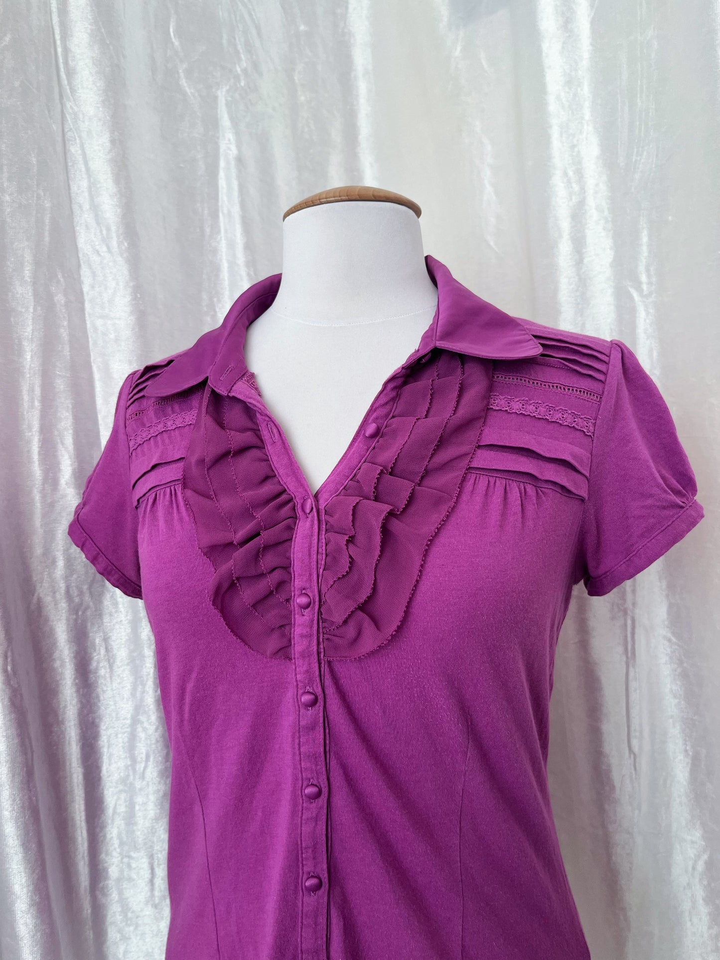 00’s Monsoon coquette pink top 🎀