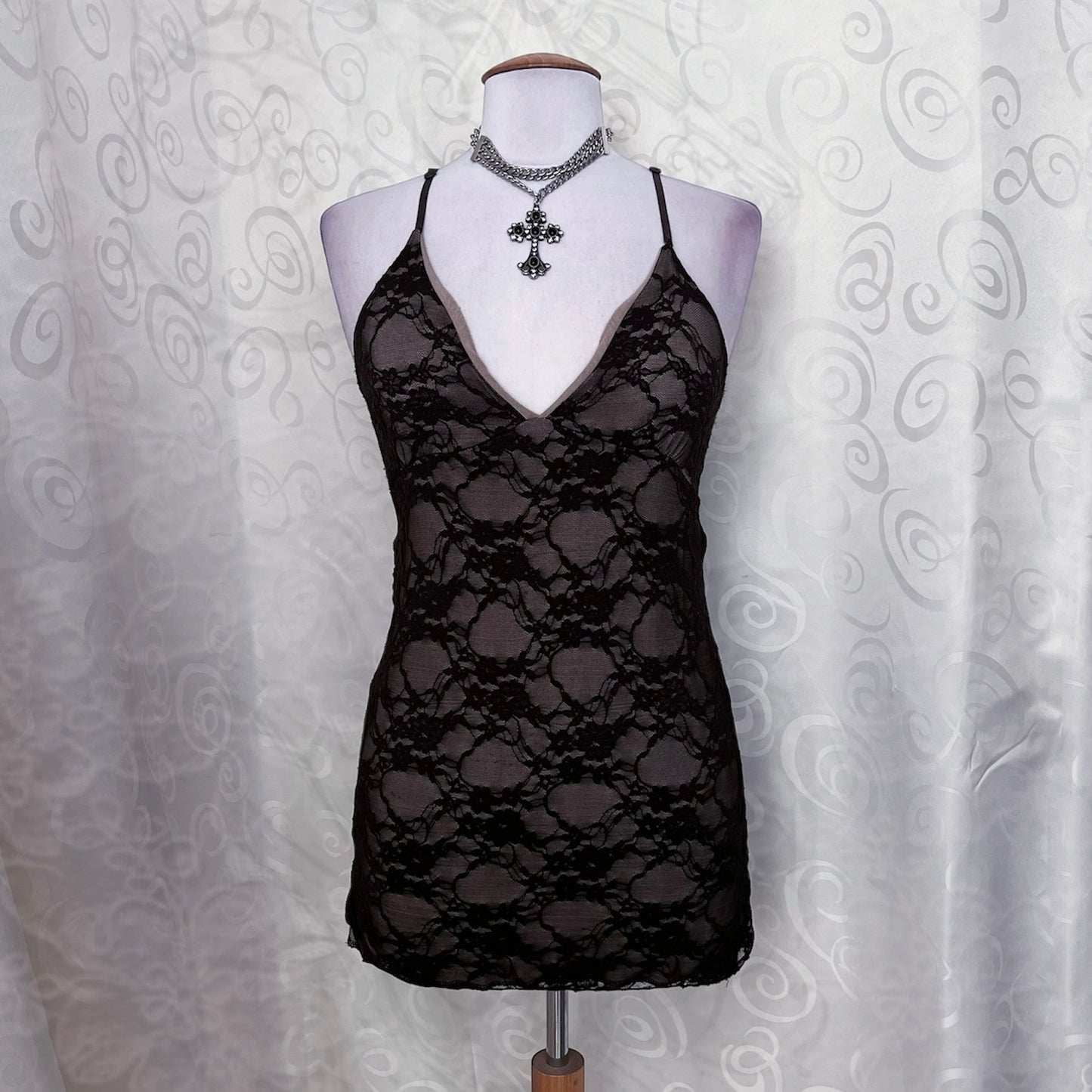 00’s deadstock whimsygoth lacey brown top 🧚🏽‍♀️