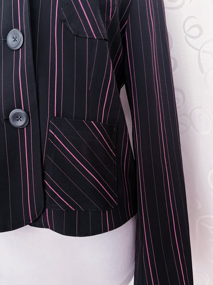 Office black & pink striped blazer 💞🎀