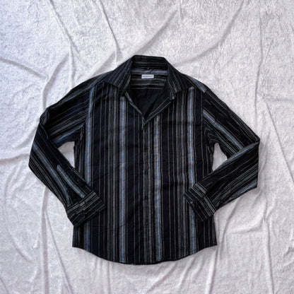Gothic cotton striped longsleeve shirt 💀