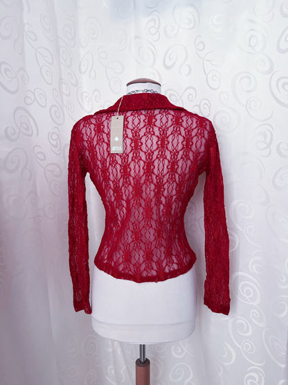00’s deadstock vampire lacey red shirt 🫀