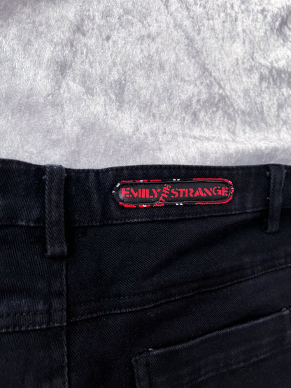 00’s Emily the Strange low-waisted lace-up jeans 🎸💀