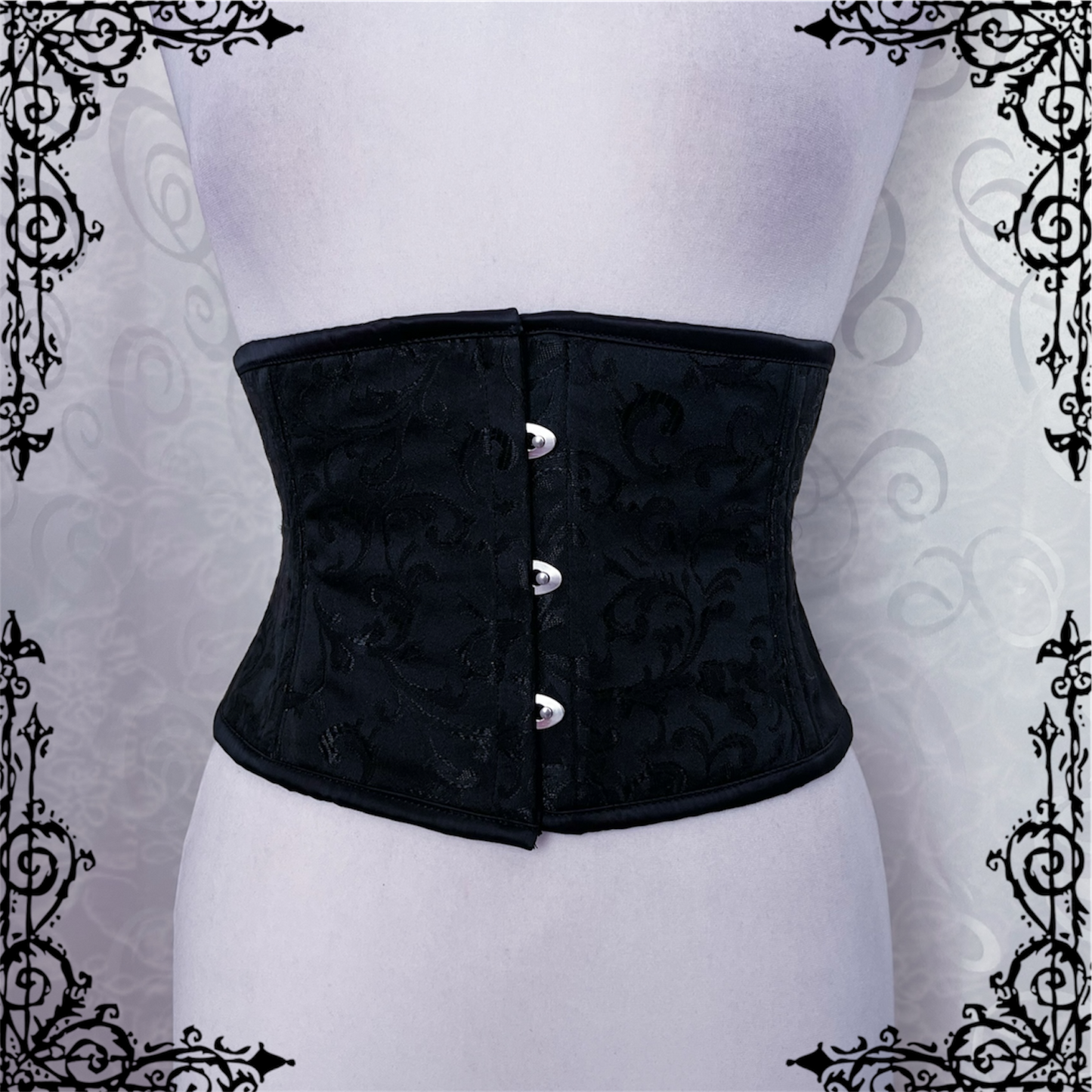 Dracula Black Brocade Waist Cincher 🖤