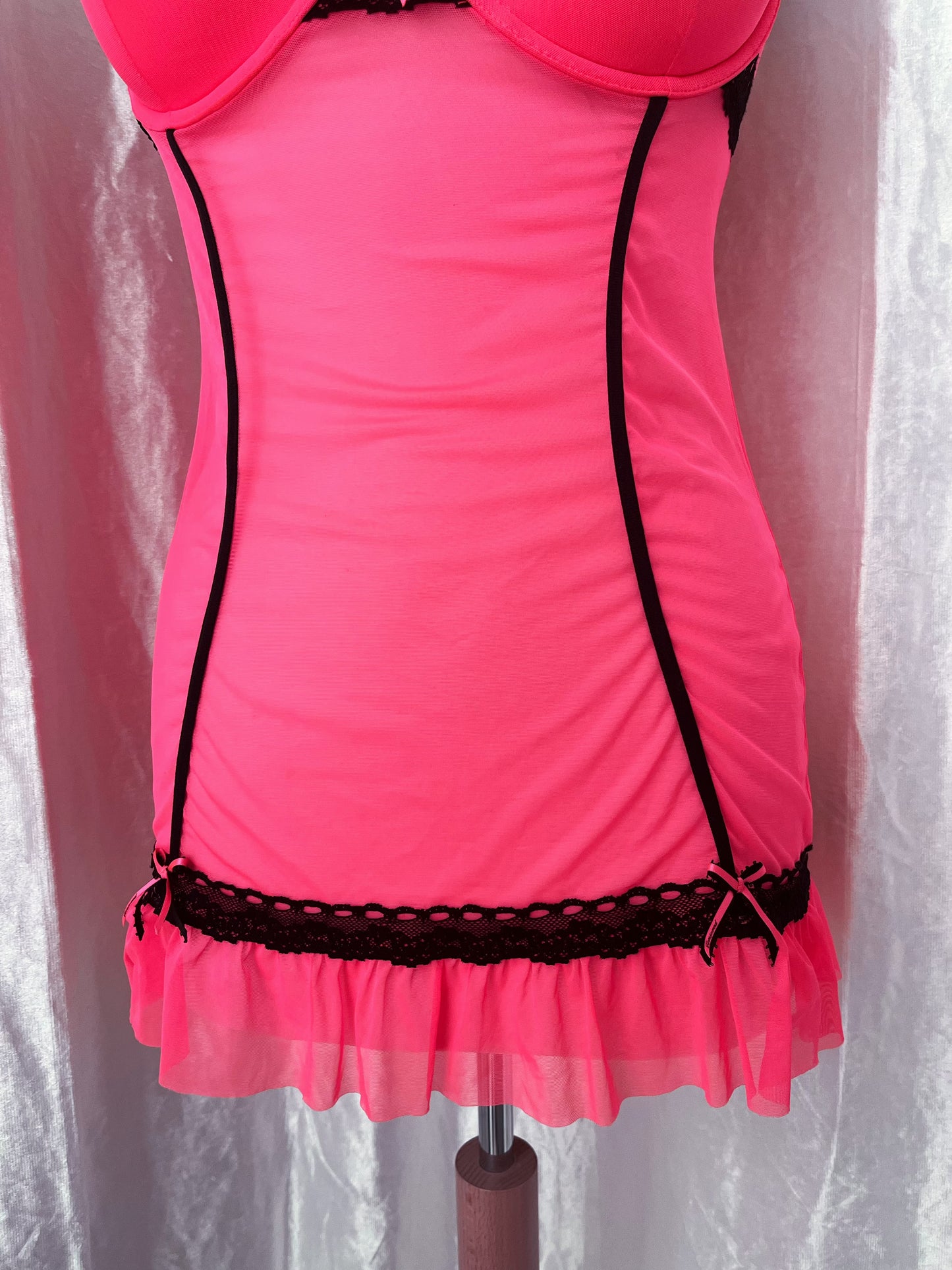 Hot stabilo pink babydoll bustier 💞