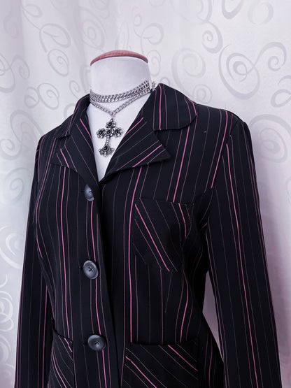 Office black & pink striped blazer 💞🎀